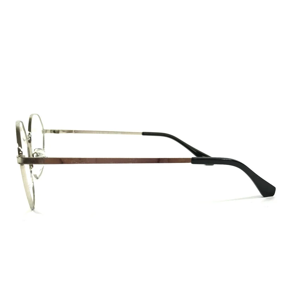 New Globe Eyeglasses Frames L5175 SILVER Geometric Wire Rim 51-19-140